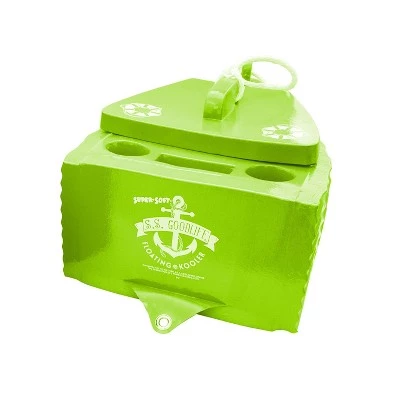 TRC Recreation Water Resistant Floating Super Soft Goodlife Drink Beverage Kooler Cooler for Water Adventures and Activities, Fierce Green 1 TRC Recreation Water Resistant Floating Super Soft Goodlife Drink Beverage Kooler Cooler for Water Adventures and Activities, Fierce Green