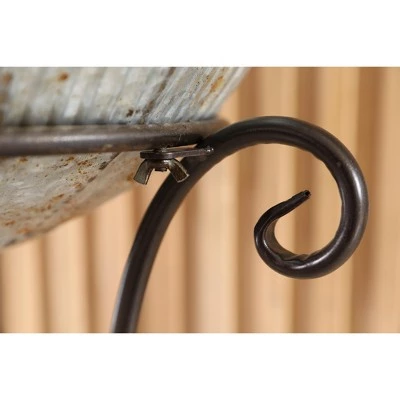 Vintiquewise Galvanized Metal Standing Beverage Cooler Tub with Liner 4 Vintiquewise Galvanized Metal Standing Beverage Cooler Tub with Liner - Image 4