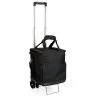 Legacy Cellar 6-Bottle Wine Carrier and Cooler Tote with Trolley - Black/Gray
