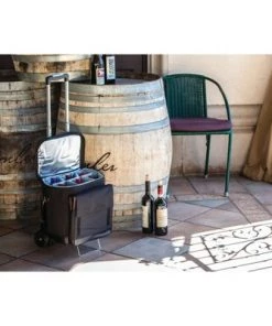 Legacy Cellar 6-Bottle Wine Carrier and Cooler Tote with Trolley - Black/Gray -Deals Coolers Store unnamed file 1113