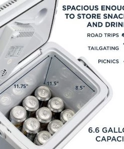 Ivation 25 Liter Portable Electric Cooler and Warmer - Great for Camping, Travel and Picnics