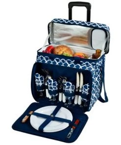 Picnic at Ascot Equipped Picnic Cooler with Service for 4 on Wheels -Deals Coolers Store unnamed file 1204