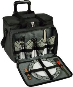 Picnic at Ascot Equipped Picnic Cooler with Service for 4 on Wheels -Deals Coolers Store unnamed file 1205
