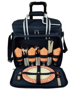 Picnic at Ascot Equipped Picnic Cooler with Service for 4 on Wheels -Deals Coolers Store unnamed file 1206