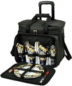 Picnic at Ascot Equipped Picnic Cooler with Service for 4 on Wheels -Deals Coolers Store unnamed file 1209