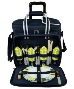 Picnic at Ascot Equipped Picnic Cooler with Service for 4 on Wheels -Deals Coolers Store unnamed file 1210