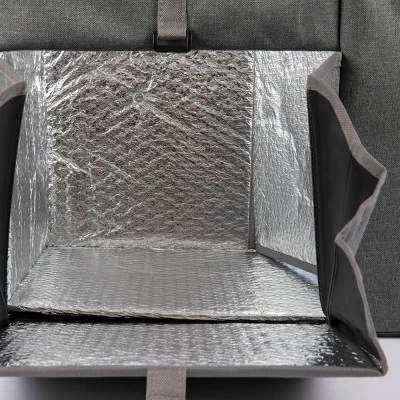 Picnic Time Ottoman 18.5qt Portable Cooler with Trolley - Gray 8 Picnic Time Ottoman 18.5qt Portable Cooler with Trolley - Gray - Image 8