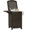 Suncast DCCW3200 Cooler Station 77 Quart 72 Can Resin Mobile Beverage Cart, Java