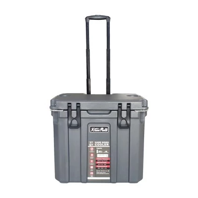 XtremepowerUS 37 Quart Insulated Ice Chest Cooler Bottle Opener Cooler, Telescoping Handle and Wheel, Grey 1 XtremepowerUS 37 Quart Insulated Ice Chest Cooler Bottle Opener Cooler, Telescoping Handle and Wheel, Grey