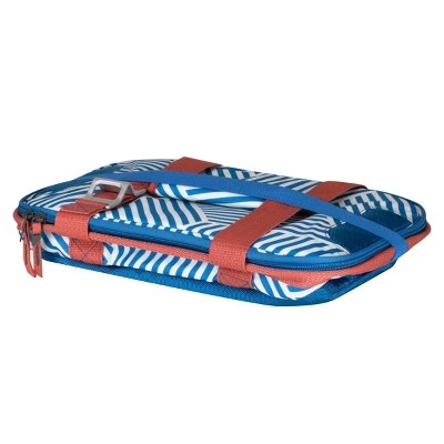 CleverMade Eco Tahoe Soft Sided Collapsible 21qt Cooler Blue Stripe 1 CleverMade Eco Tahoe Soft Sided Collapsible 21qt Cooler Blue Stripe