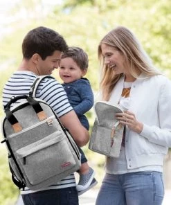 Skip Hop GRAB & GO Double Bottle Bag - 24qt Gray/white -Deals Coolers Store unnamed file 15