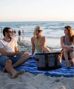 CleverMade Tahoe Soft Sided Leakproof Collapsible 32qt Cooler Bag - Light Gray/Denim -Deals Coolers Store unnamed file 1611