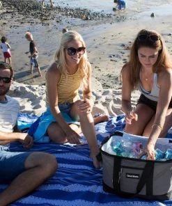 CleverMade Tahoe Soft Sided Leakproof Collapsible 32qt Cooler Bag - Light Gray/Denim -Deals Coolers Store unnamed file 1612