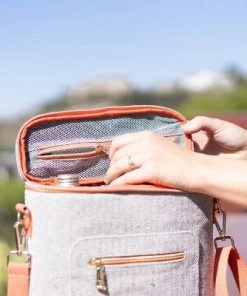 CleverMade Wine 8qt Cooler Tote - Herringbone -Deals Coolers Store unnamed file 1718