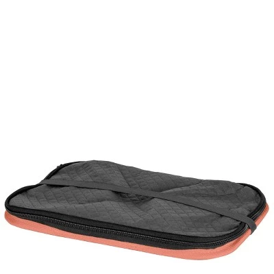 CleverMade SnapBasket Insulated Grocery 21.12qt Shopping Bag Tote with Zippered Lid Charcoal/Coral - 3pk 1 CleverMade SnapBasket Insulated Grocery 21.12qt Shopping Bag Tote with Zippered Lid Charcoal/Coral - 3pk