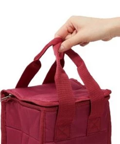 Okuna Outpost 2 Pack Wine Bags for Wine Bottles Insulated with Handles for 4 Bottles, Beach, Summer Supplies, Burgundy/ White, 12 x 7 x 7 in -Deals Coolers Store unnamed file 1780