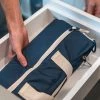 CleverMade Soft Sided 20qt Cooler Tote - Navy/Cream