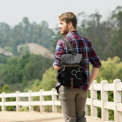 Picnic Time Disney Mickey Mouse Moreno Wine and Cheese Picnic 20qt Backpack Cooler - Black 2 Picnic Time Disney Mickey Mouse Moreno Wine and Cheese Picnic 20qt Backpack Cooler - Black - Image 2