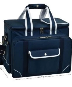 Picnic at Ascot- Ultimate Insulated Picnic Cooler with Service for 4 - Navy