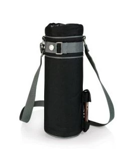 Picnic Time 2qt Wine Sack Cooler Black/Gray