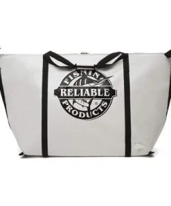 Reliable Fishing Products 28 Inch Tall by 48 Inch Long UV Proof Insulated Cooler Kill Bag for Fresh Catches with Drain Plug, White