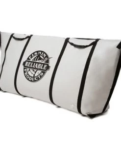 Reliable Fishing Products 30 Inch Tall x 72 Inch Long UV-Resistant Insulated Cooler Kill Bag for Fresh Catches with Drain Plug, White