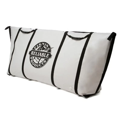 Reliable Fishing Products 30 Inch Tall x 72 Inch Long UV-Resistant Insulated Cooler Kill Bag for Fresh Catches with Drain Plug, White 1 Reliable Fishing Products 30 Inch Tall x 72 Inch Long UV-Resistant Insulated Cooler Kill Bag for Fresh Catches with Drain Plug, White