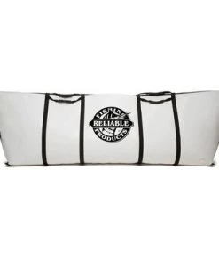 Reliable Fishing Products 30 Inch Tall x 90 Inch Long UV-Resistant Insulated Cooler Kill Bag for Fresh Catches with Drain Plug, White