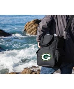 NFL Green Bay Packers Activo Cooler Tote by Picnic Time Black - 11.09qt