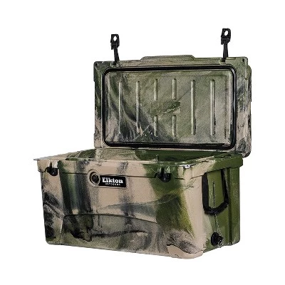 Elkton Outdoors ELK-ICE-75CAMO Heavy Duty Rotomolded Portable 75 Quart Commercial Grade Insulated Hardside Ice Chest Beverage Cooler, Camo 3 Elkton Outdoors ELK-ICE-75CAMO Heavy Duty Rotomolded Portable 75 Quart Commercial Grade Insulated Hardside Ice Chest Beverage Cooler, Camo - Image 3