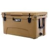 Driftsun Heavy Duty Rotomolded Thermoplastic UV Resistant Portable 75 Quart Insulated Hardside Ice Chest Beverage Cooler, Tan