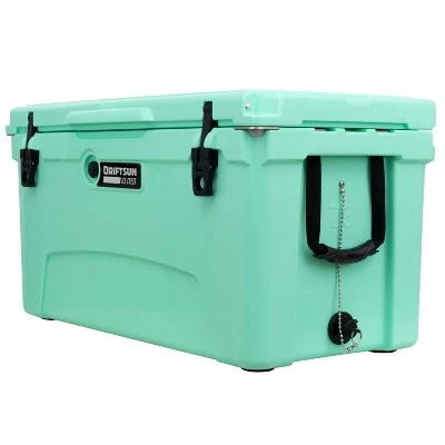 Driftsun Heavy Duty Rotomolded Thermoplastic UV Resistant Portable 75 Quart Insulated Hardside Ice Chest Beverage Cooler, Seafoam Green 1 Driftsun Heavy Duty Rotomolded Thermoplastic UV Resistant Portable 75 Quart Insulated Hardside Ice Chest Beverage Cooler, Seafoam Green