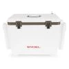 Engel 30 Quart Insulated Live Bait Fishing Dry Box 48 Can Hard Airtight Cooler with Water Speed Aerator Pump, Removable Pull Net and 4 Rod Holders