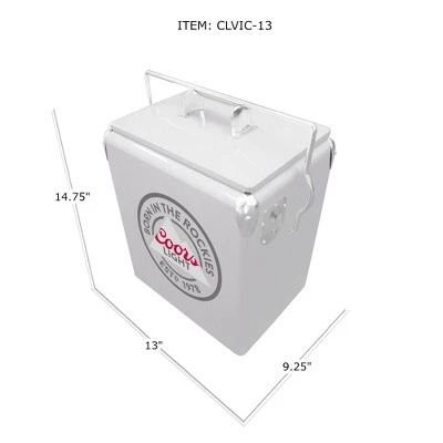 Koolatron CLVIC-13 Official Coors Light Design 14 Quart 13 Liter Beer Cooler Metal Exterior with Built-In Bottle Opener 1 Koolatron CLVIC-13 Official Coors Light Design 14 Quart 13 Liter Beer Cooler Metal Exterior with Built-In Bottle Opener