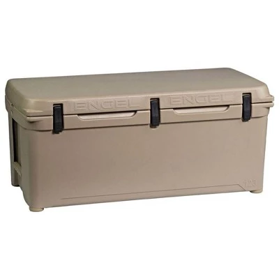 Engel 123 High Performance Durable Roto Molded Airtight 130 Can Ice Cooler, Tan 1 Engel 123 High Performance Durable Roto Molded Airtight 130 Can Ice Cooler, Tan