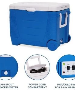 Ivation Electric Cooler & Warmer with Wheels & Handle |50 Quart (48 L) Portable Thermoelectric Fridge For vehicles & Trucks| 110V AC Home Power Cord & 12V Car Adapter for Camping, Travel & Picnics -Deals Coolers Store unnamed file 948