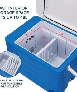 Ivation Electric Cooler & Warmer with Wheels & Handle |50 Quart (48 L) Portable Thermoelectric Fridge For vehicles & Trucks| 110V AC Home Power Cord & 12V Car Adapter for Camping, Travel & Picnics -Deals Coolers Store unnamed file 949