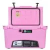 Frosted Frog 45 Quart Roto-Molded Commercial Grade Foam Insulated Cooler Ice Chest with Sealing Gasket, Drain Plug, and 2 Bottle Openers, Pink