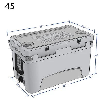 Frosted Frog 45 Quart Roto-Molded Commercial Grade Foam Insulated Cooler Ice Chest with Sealing Gasket, Drain Plug, and 2 Bottle Openers, Green Camo 4 Frosted Frog 45 Quart Roto-Molded Commercial Grade Foam Insulated Cooler Ice Chest with Sealing Gasket, Drain Plug, and 2 Bottle Openers, Green Camo - Image 4